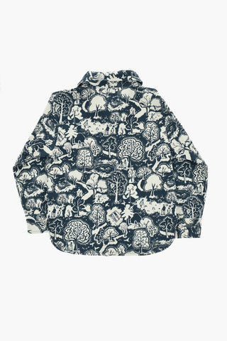 Gemustertes Overshirt aus Bio-Baumwolle