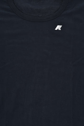 T-shirt Girocollo in Cotone a Maniche Lunghe