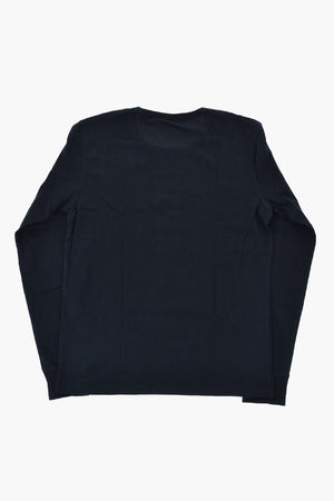 Long-Sleeve Cotton Crewneck T-Shirt