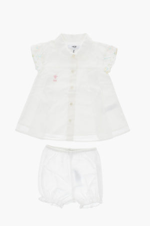 Cotton Chemisier With Shorts