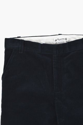 Pantaloni in Velour a Coste con Abbottonatura Nascosta