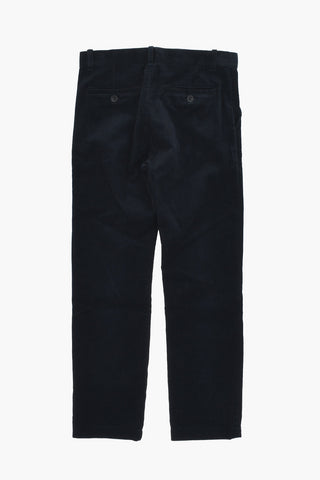 Pantaloni in Velour a Coste con Abbottonatura Nascosta