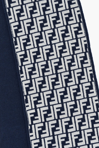 Wool Scarf With All-Over Monogram