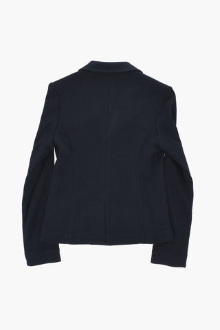 Blazer in Misto Cotone con Bottoni Dorati