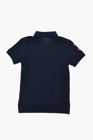 Solid-Color Slim-Fit Polo With Embroidered Logo