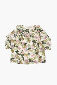 Linen and Cotton Dress FALBALI with Floral Print