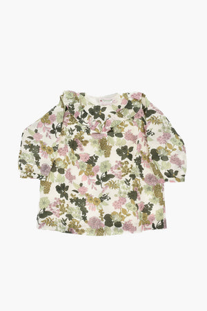 Linen and Cotton Dress FALBALI with Floral Print