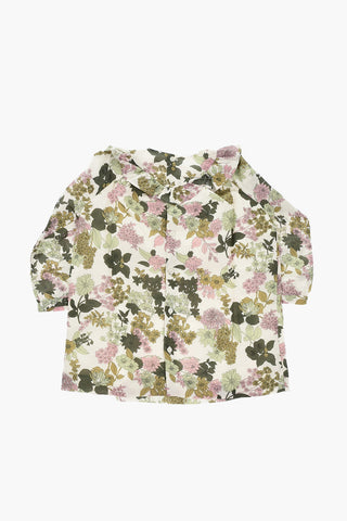 Linen and Cotton Dress FALBALI with Floral Print