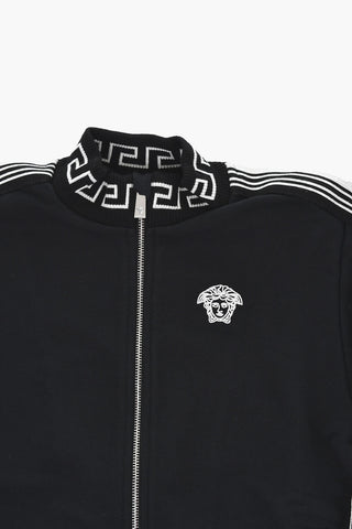 Sweatshirt aus Baumwolle mit Bändern und ikonischen Kontrastdetails