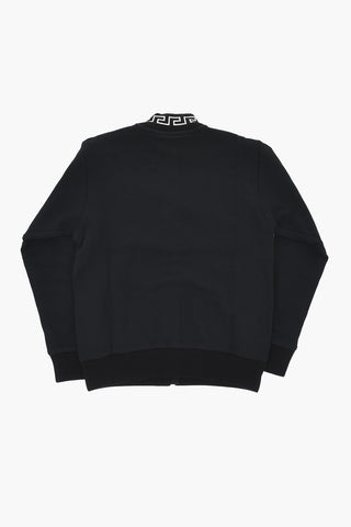 Sweatshirt aus Baumwolle mit Bändern und ikonischen Kontrastdetails