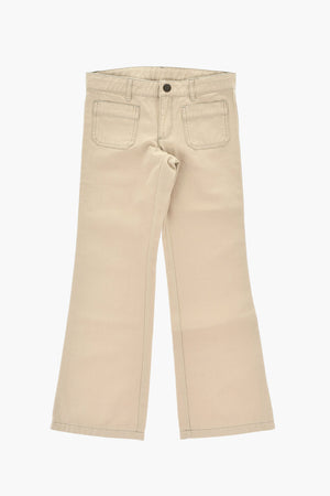 Lightweight Cotton Flared-Leg Trousers JUNON