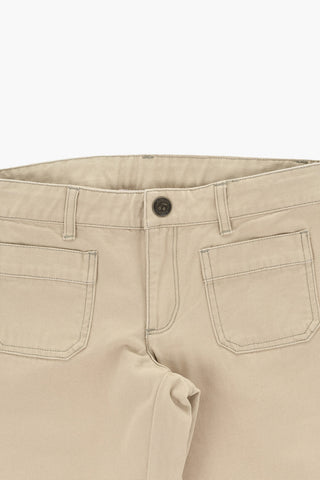 Lightweight Cotton Flared-Leg Trousers JUNON