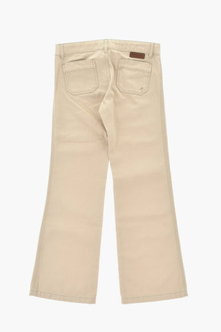 Lightweight Cotton Flared-Leg Trousers JUNON