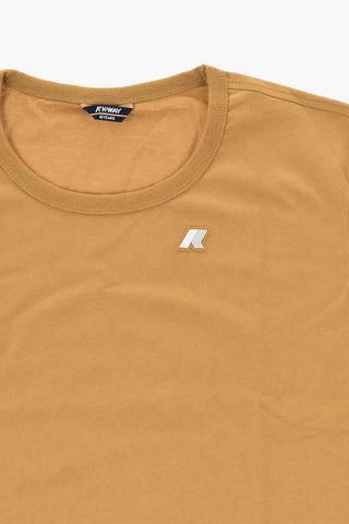 T-shirt Girocollo in Cotone a Maniche Lunghe