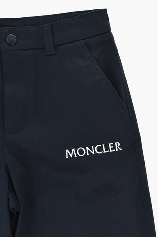 Stretch Cotton Shorts with Printed Logo