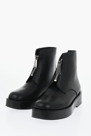 Leather Ankle Boots TORINO with Front Zip