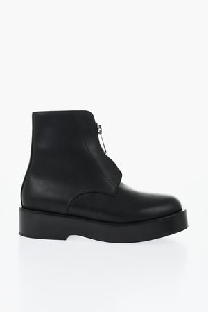 Leather Ankle Boots TORINO with Front Zip