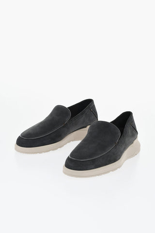 Suede Loafers with Rubber Sole