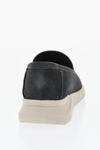 Suede Loafers with Rubber Sole