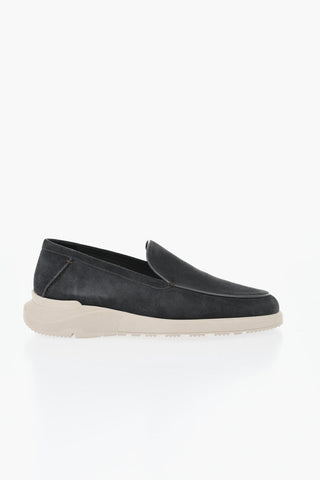 Suede Loafers with Rubber Sole