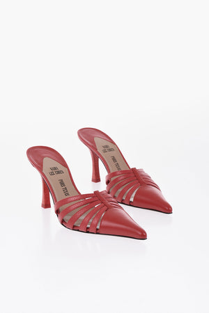 Leather Python-Effect Mules NADIA 9cm