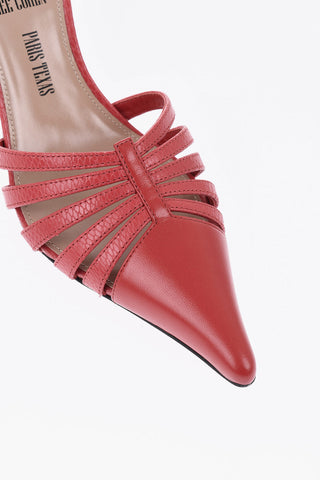 Leather Python-Effect Mules NADIA 9cm