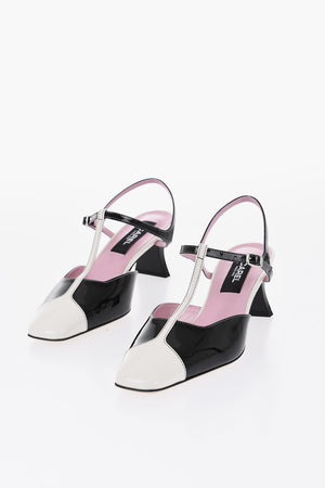 T-Bar-Pumps ISADORA aus zweifarbigem Lack, 7 cm