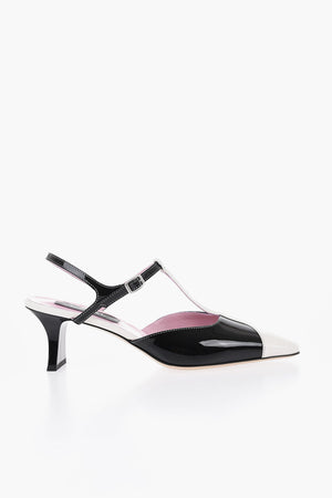 T-Bar-Pumps ISADORA aus zweifarbigem Lack, 7 cm