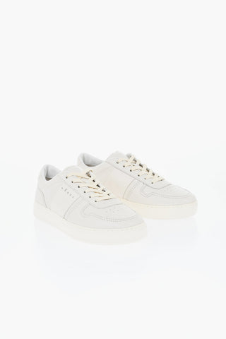 Low-Top-Sneaker Aus Genarbtem Leder
