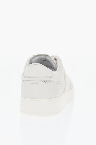 Low-Top-Sneaker Aus Genarbtem Leder