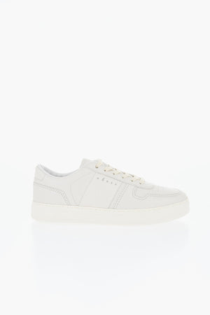 Low-Top-Sneaker Aus Genarbtem Leder