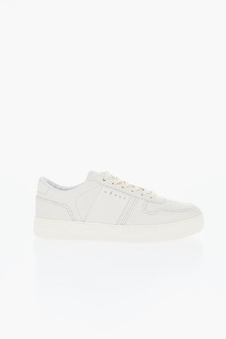 Low-Top-Sneaker Aus Genarbtem Leder