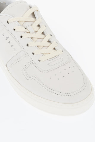 Low-Top Hammered Leather Sneakers