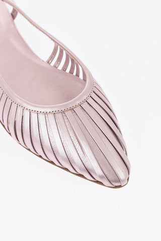 Lamé Leather Slingback Ballet Flats TREVI