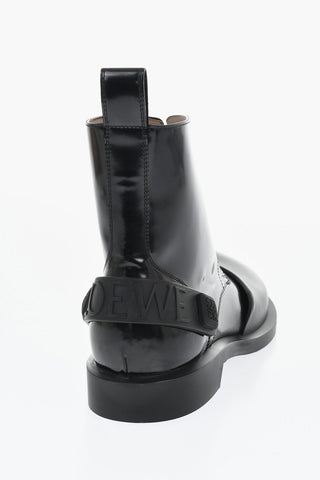 Brushed Leather Ankle Boots CAMPO with Rubber Toe
