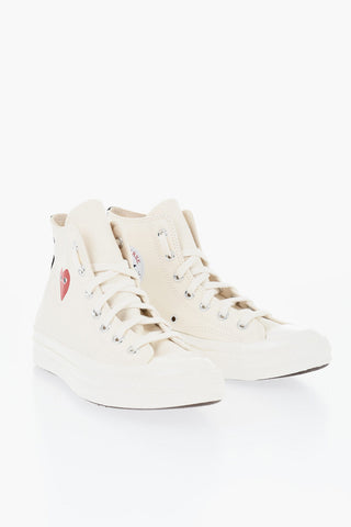 CDG X CONVERSE Hohe Canvas-Sneaker mit Print