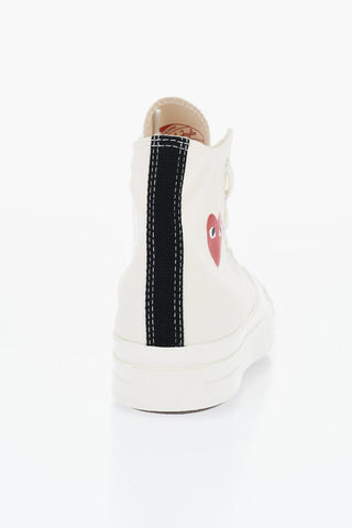 CDG X CONVERSE Hohe Canvas-Sneaker mit Print