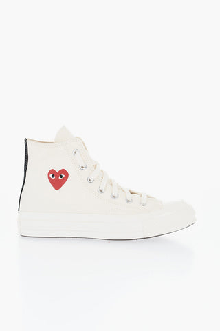 CDG X CONVERSE Hohe Canvas-Sneaker mit Print