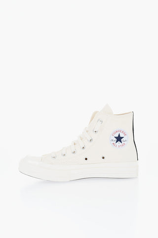CDG X CONVERSE Hohe Canvas-Sneaker mit Print