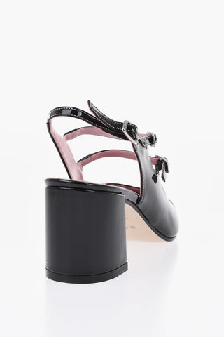 Mary-Jane-Slingbacks aus Lackleder PAPAYA, 7 cm