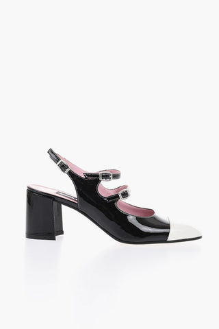 Mary-Jane-Slingbacks aus Lackleder PAPAYA, 7 cm