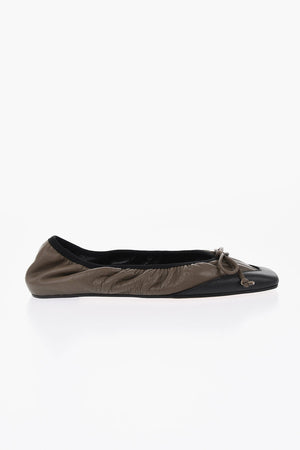 Nappa Leather Ballet Flats CAMILLA with Square Toe