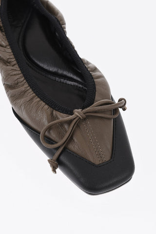 Nappa Leather Ballet Flats CAMILLA with Square Toe