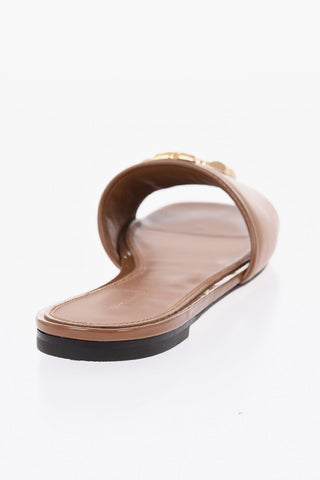 Leather Slides ELEANOR with Front Logo