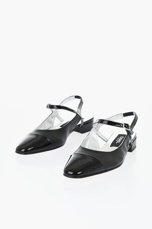 Mary-Jane-Slingbacks OCEANO aus Lamé-Leder, 2 cm