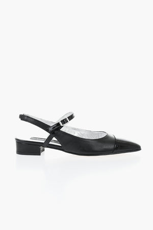 Mary-Jane-Slingbacks OCEANO aus Lamé-Leder, 2 cm