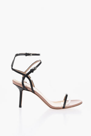 Leather Sandals With 8cm Ankle Straps