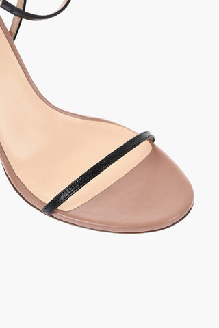 Leather Sandals With 8cm Ankle Straps