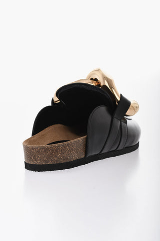 Leather Mules LOFFY With Maxi Chain