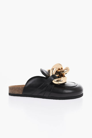 Leather Mules LOFFY With Maxi Chain